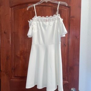 I.N. San Francisco Ivory Lace Detail Dress